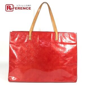 Louis Vuitton Vernis Patent Reed Shoulder Tote Bag Canvas Rouge Red